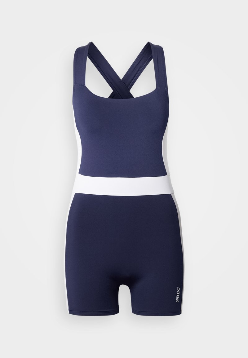 Speedo COLORBLOCK LEGSUIT - Badeanzug - peacoat/bright white/dunkelblau ...