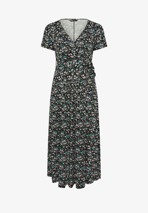 Yours Clothing FLORAL PRINT - Vestito lungo - black