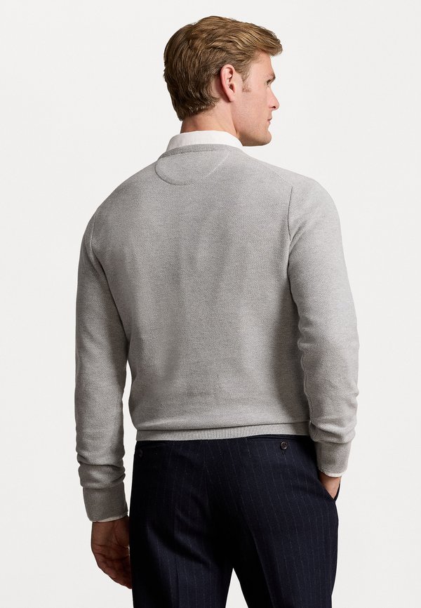 MESH KNIT COTTON CREWNECK SWEATER - Jumper - andover heather2