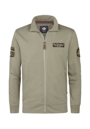 Petrol Industries LOGO KENOSHA - Felpa con zip - mossy stone