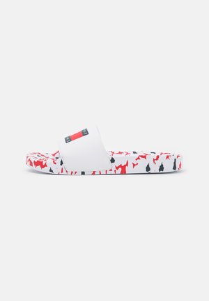 FOOTBED POOL SLIDE - Sandalias planas - red/white/blue