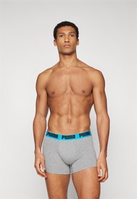 Puma EVERYDAY BASIC 2 PACK - Boxer alsónadrág - grey melange/speed blue