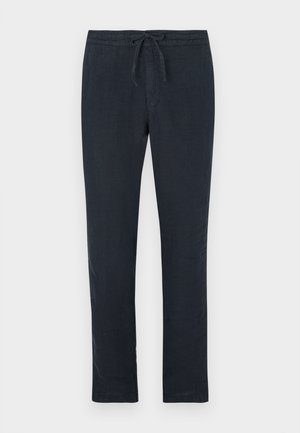 120% Lino MEN DRAWSTING PANT - Pantalon classique - night blu