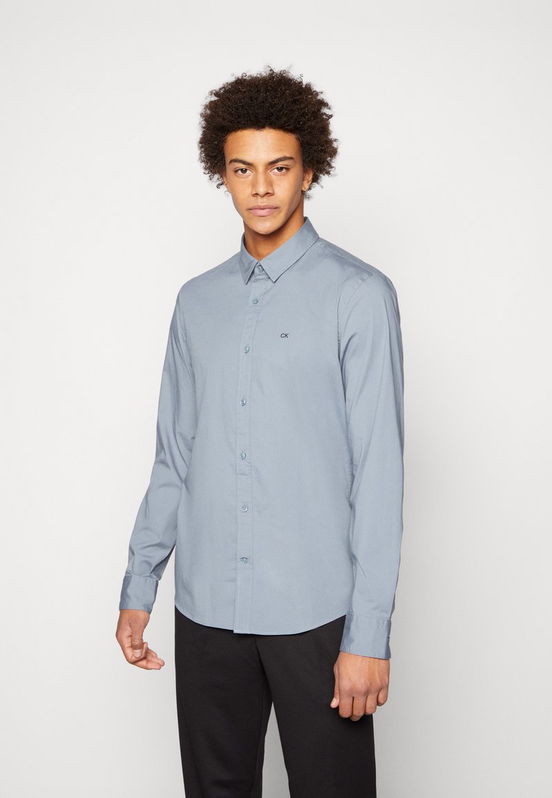 Calvin Klein STRETCH SLIM SHIRT Formal shirt grey tar/bluegrey
