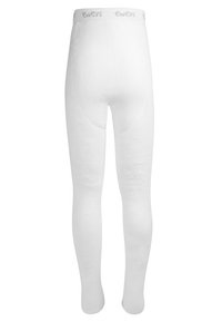 Leggings bianche in cotone con una trama a coste e una vita elasticizzata con il nome del marchio "ewers" in grigio. Finitura liscia e design a tutta lunghezza.