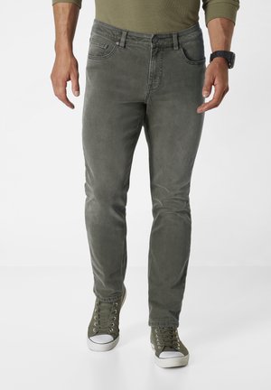 Paddock's PIPE MIT STRETCH - Slim fit jeans - mid grey od green used