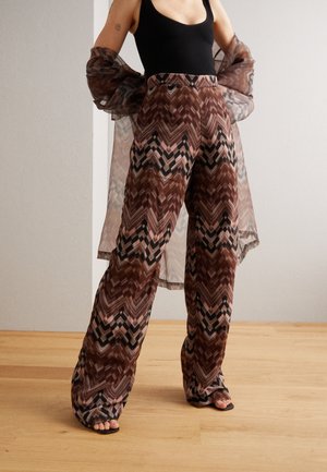 Heathe TEMI WIDE LEG PANTS - Trousers - brown