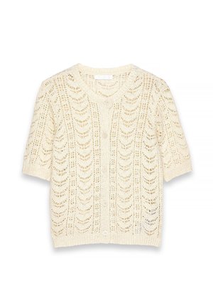 NA-KD SHORT SLEEVE - Adīta jaka - offwhite