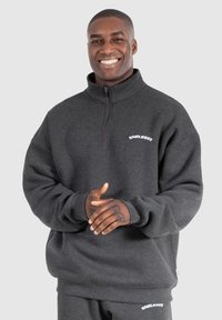 Smilodox HALF ZIP GATLIN - Felpa - anthrazit melange