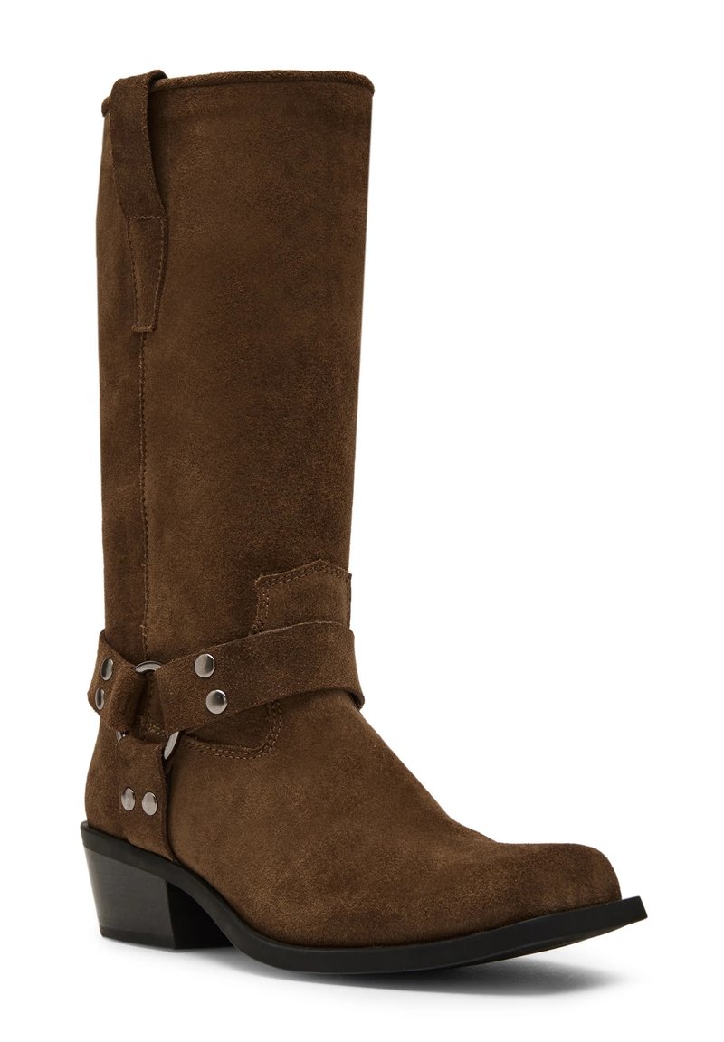 Steve Madden RUSKIN Stivali texani biker chestnut suede