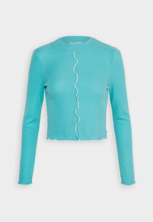 TOM TAILOR DENIM, COZY SEAM DETAILS - Langærmet T-shirt - bright reef blue