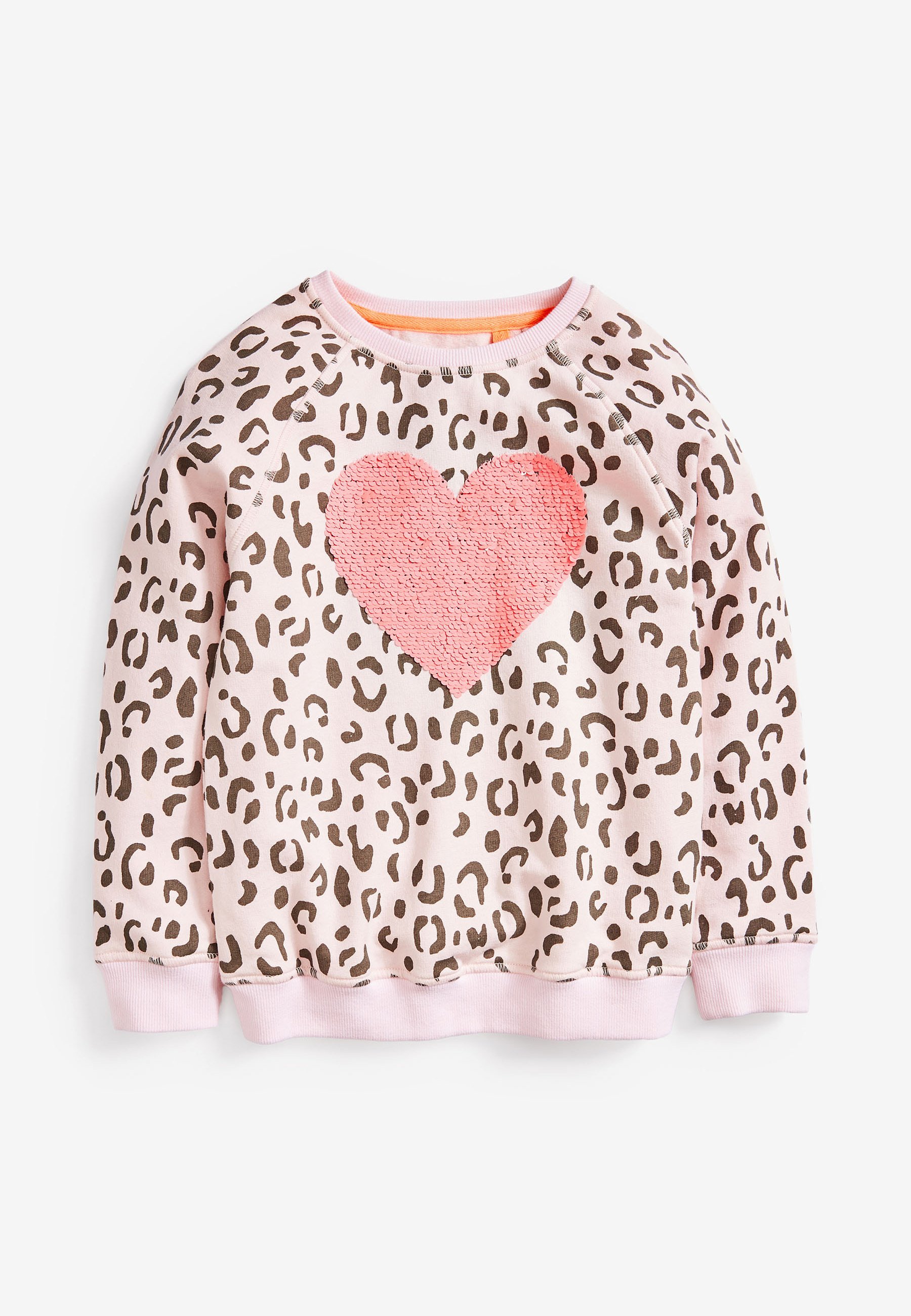 sequin heart sweatshirt