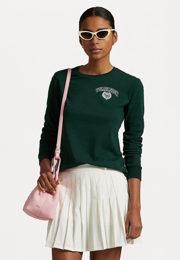 WIMBLEDON CREST JERSEY LONG SLEEVE TEE - Long sleeved top - moss agate