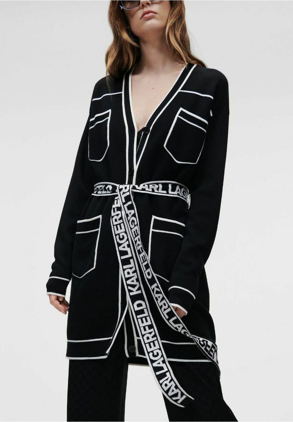 KARL LAGERFELD Strickjacke black/schwarz Zalando