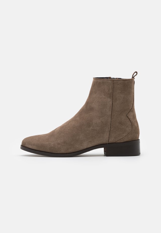 LEATHER - Botki - beige