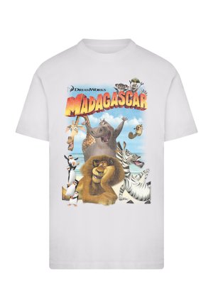 Merchcode, MADAGASCAR DISTRESSED - T-Shirt print - white