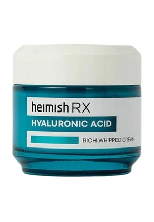 Heimish RX Hyaluronsäure-reiche aufgeschlagene Creme in einem blauen Glas mit weißem Deckel, entwickelt zur feuchtigkeitsspendenden Hautpflege.