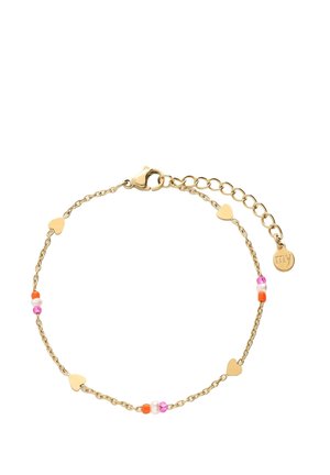 MINIMALIST WITH HEARTS AND BEADS - Bracelet - goudkleurig
