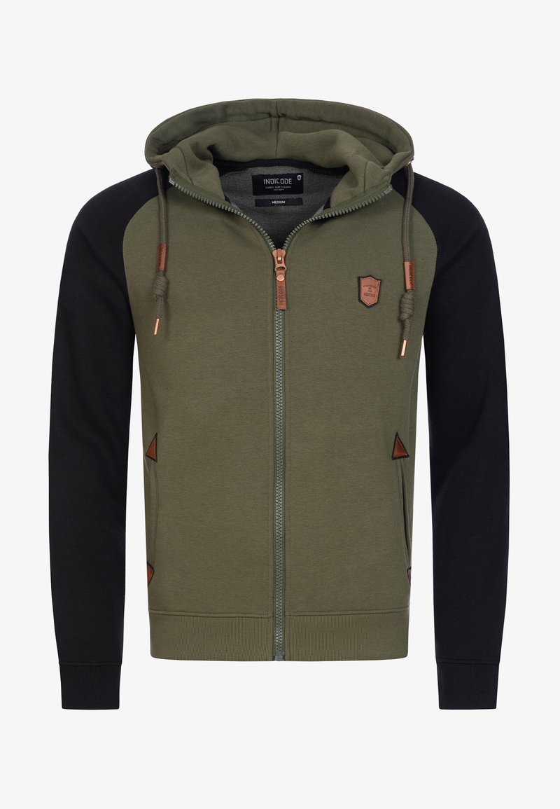 LERROS sweatvest met logo sage green LERROS sweatvest met logo sage green