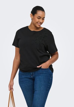 ONLY Carmakoma CARDANIELLE - T-shirts med print - black