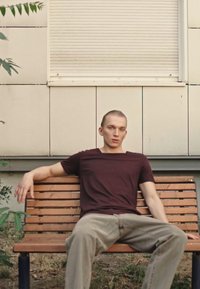 Lee SHAPED TEE - T-shirt básica - velvet beet