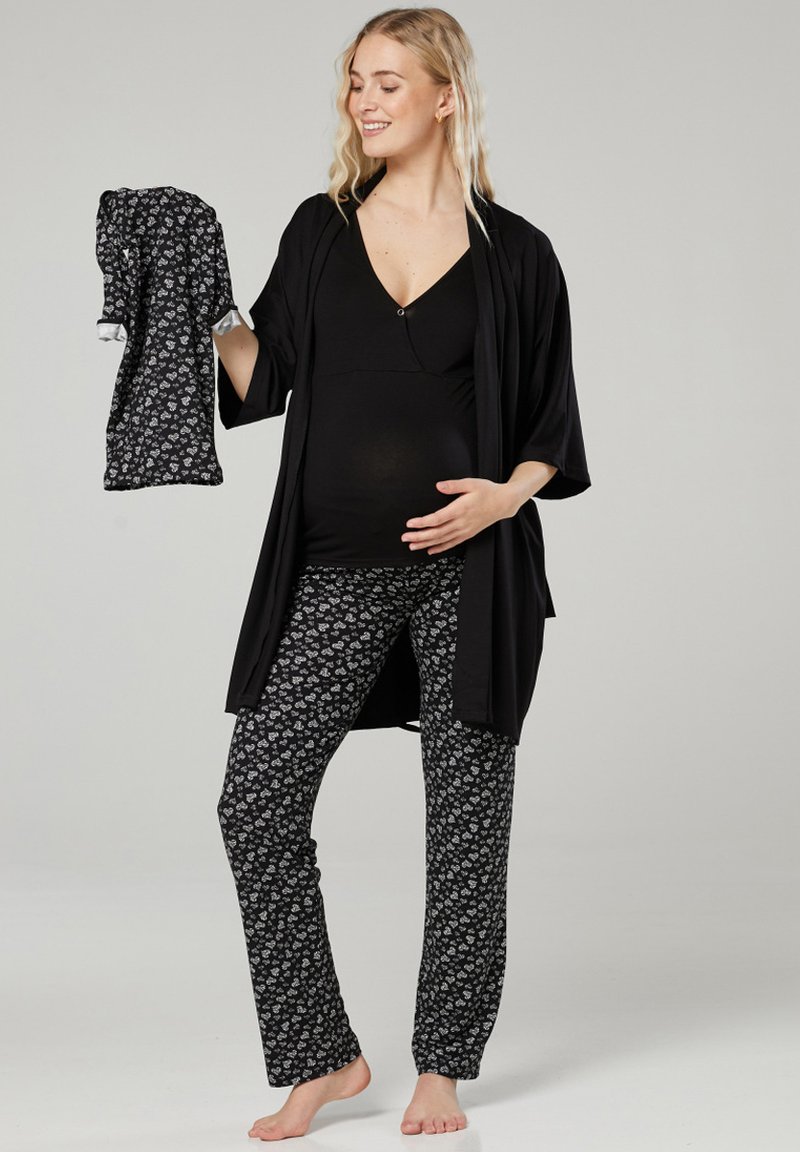 Chelsea Clark KIT MUM AND BABY SET Dressing gown black off white