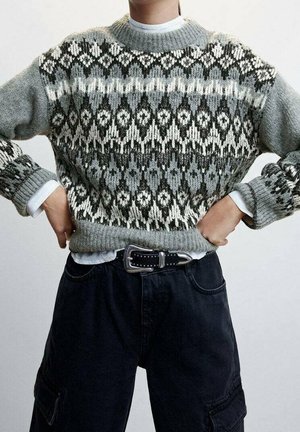 Pullover - mottled light grey