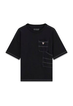 LOCKER GESCHNITTENES  - T-shirt print - schwarz