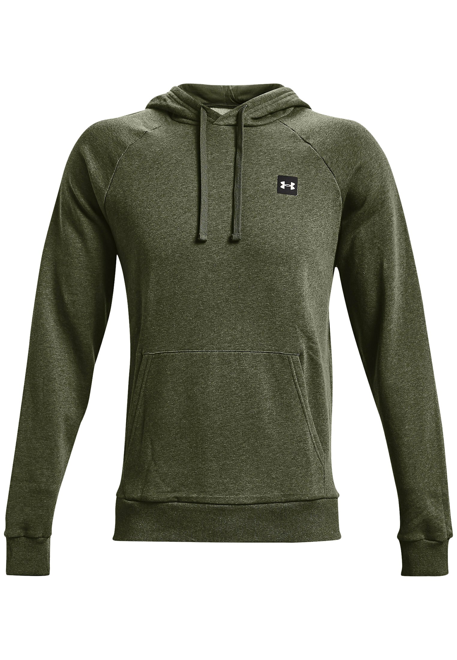 Under Armour RIVAL HOODIE - Hoodie - green melange/dark green -  Zalando.co.uk