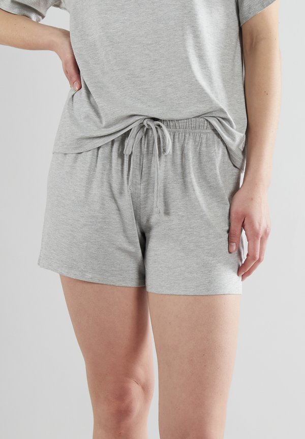 Nachtwäsche Hose - grau mittel melange