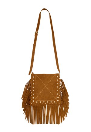 Friends Like These, FRINGE STUDDED CROSS-BODY BAG - Borsa a tracolla - tan brown