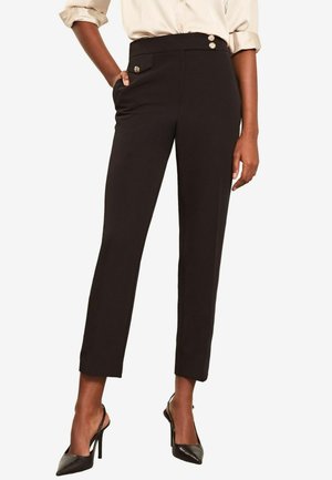 POCKET DETAIL TAPERED - REGULAR FIT - Tygbyxor - black