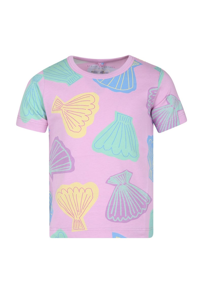 Stella McCartney Kids T-shirt print donkerroze