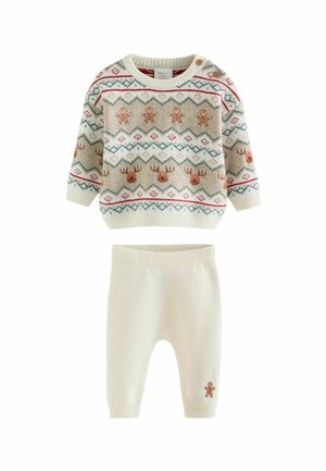 Next, CHRISTMAS KNITTED JUMPER AND LEGGINGS SET UNISEX - Strickpullover - neutral fairisle