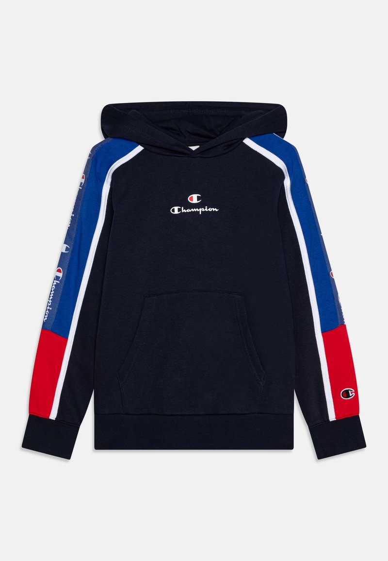 Champion RETRO HOODIE TAPE UNISEX - Jersey con capucha - dark blue