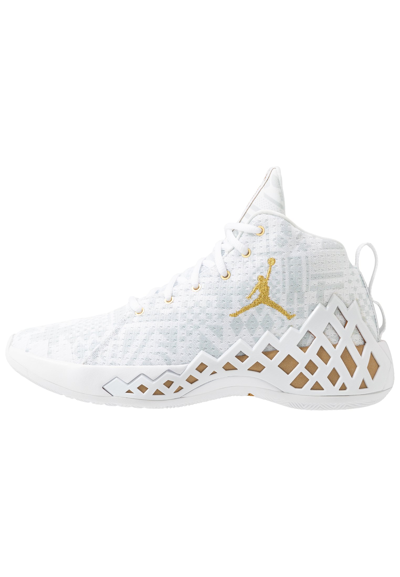Jordan Jumpman Diamond Mid Basketballschuh White Metallic Gold Weiss Zalando De