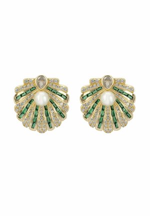ART DECO SCALLOP - Earrings - white