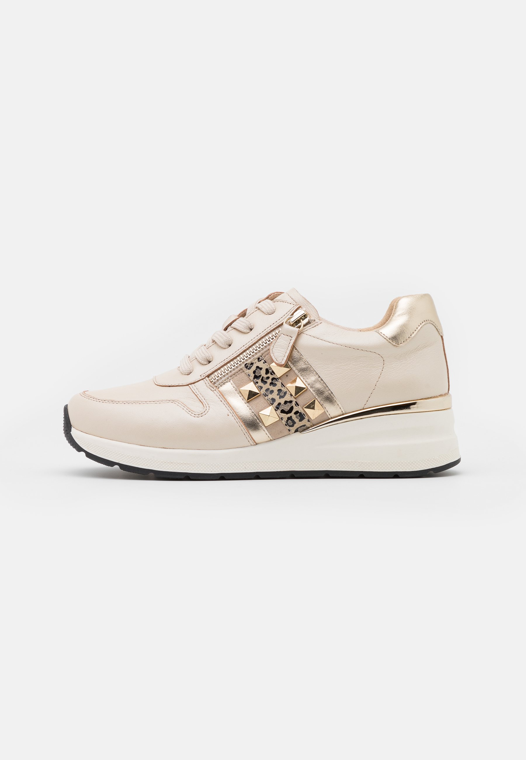 Caprice Manou lakleren sneakers wit/zilver - Schoenen.nl