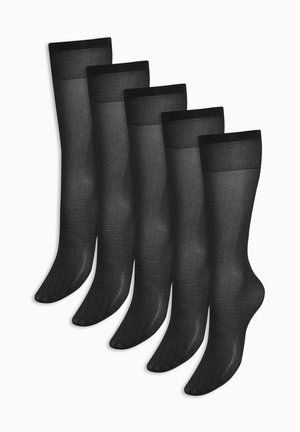 FIVE PACK - Knästrumpor - black