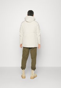 Blauer LONG JACKET COAT DETACHABLE HOODIE - Down jacket - pelican