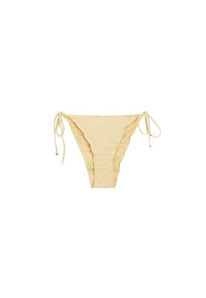 Massimo Dutti, RUFFLED BIKINI BOTTOMS WITH BOWS - Bas de bikini - light yellow