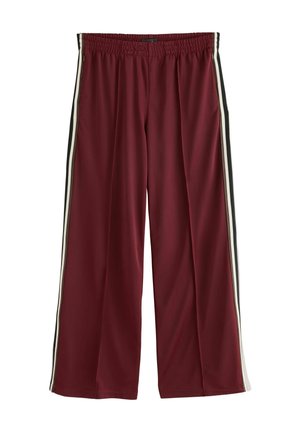 Next, REGULAR FIT - SIDE STRIPE WIDE LEG TROUSERS - Tracksuit bottoms - berry red