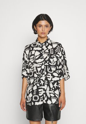 Button-down blouse - black dark