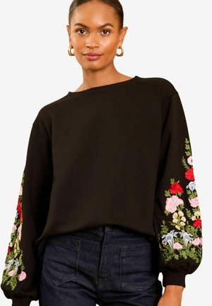 Love & Roses Mikina - black floral