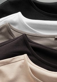 THE SET THE SET CREW NECK 5 PACK - REGULAR FIT - Bluză cu mânecă lungă - black brown nude white