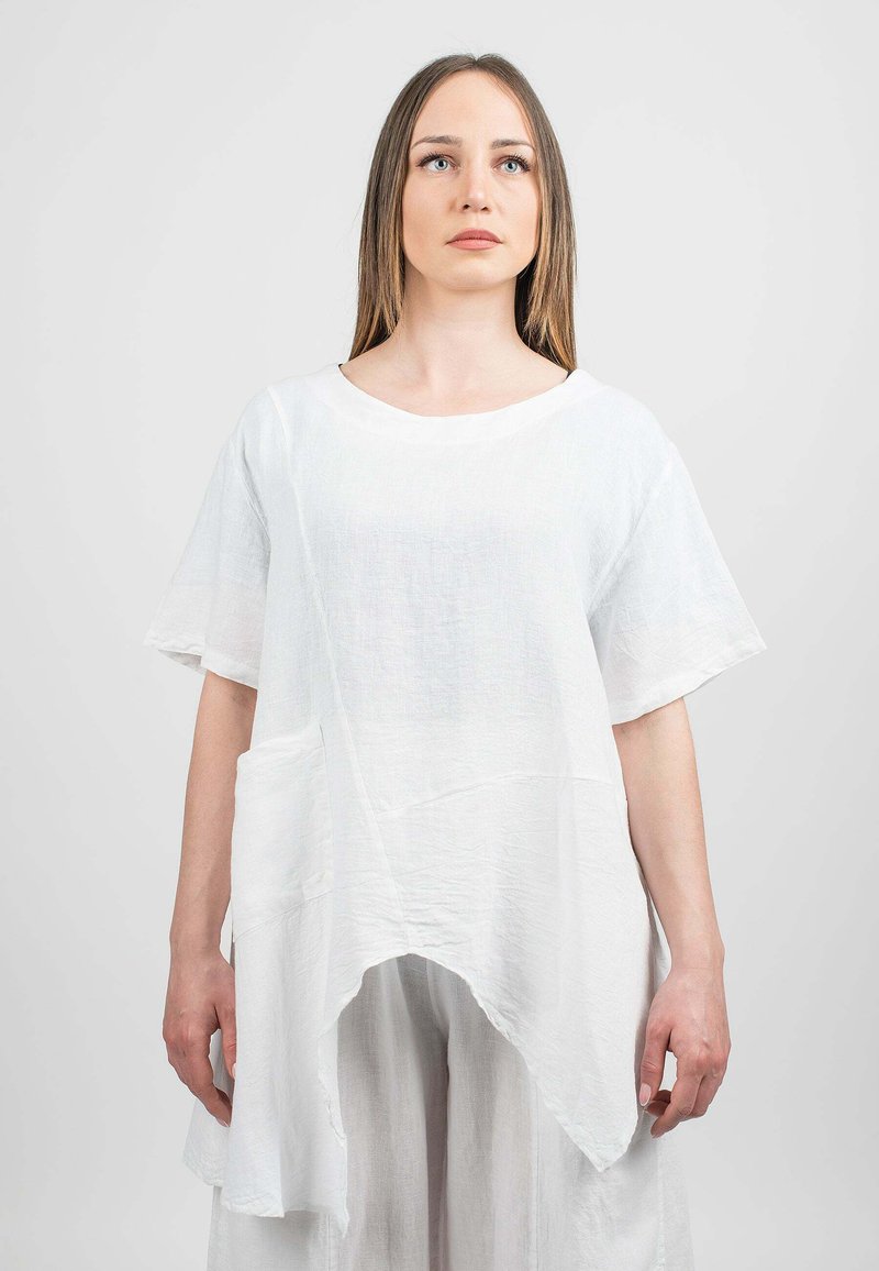 Dalle Piane Cashmere ASYMMETRICAL - Tunica - bianco