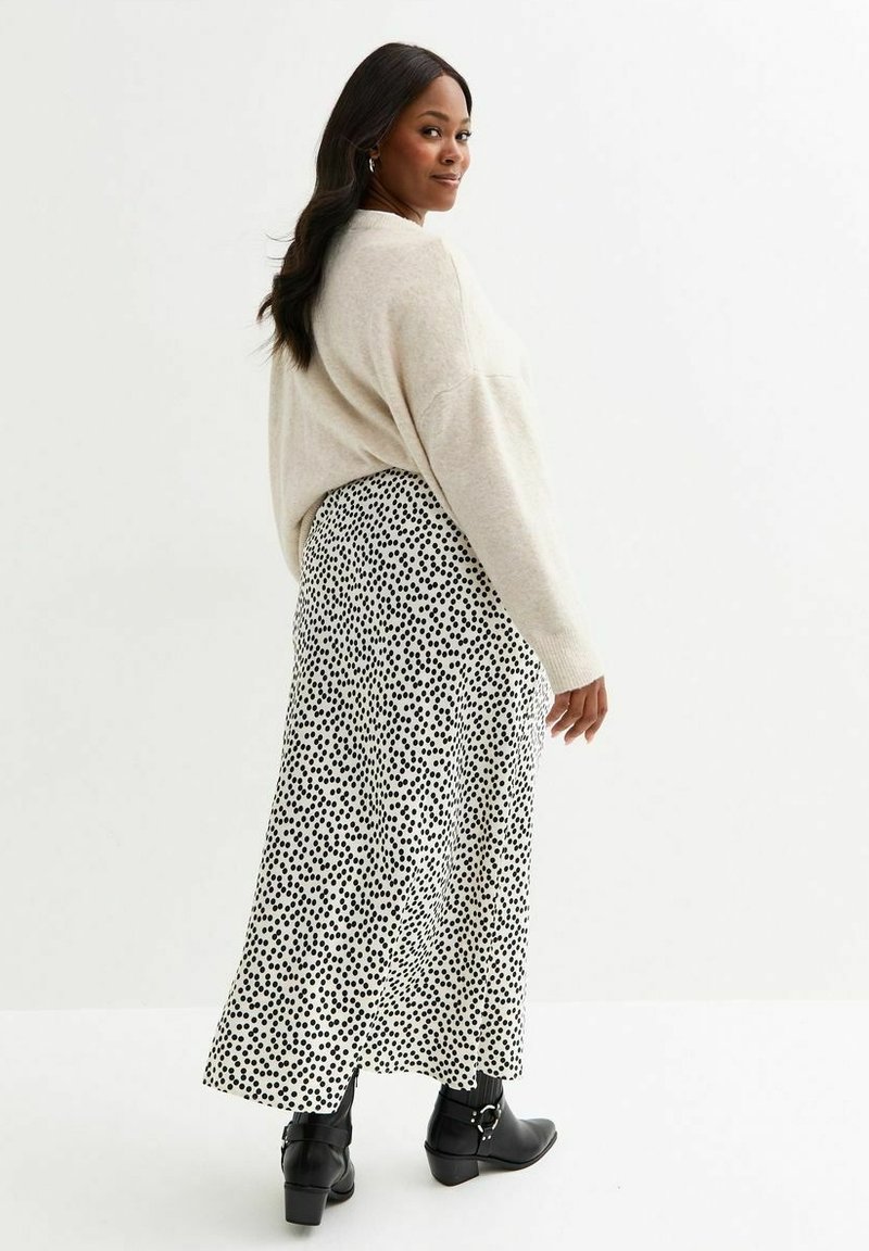 New Look Curves CURVES SPOTTED PRINT MIDI Pencil skirt off