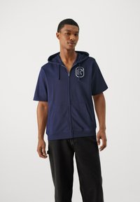 GAP FASHION LOGO HOOD - Majica s kapuljačom i patentnim zatvaračem - tapestry navy