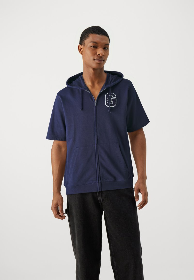 GAP FASHION LOGO HOOD - Majica s kapuljačom i patentnim zatvaračem - tapestry navy