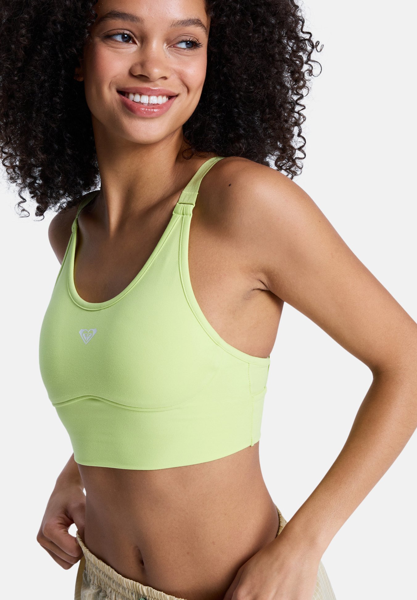 Roxy HEART INTO IT ATTITUDE - Light support sports bra - geb/green